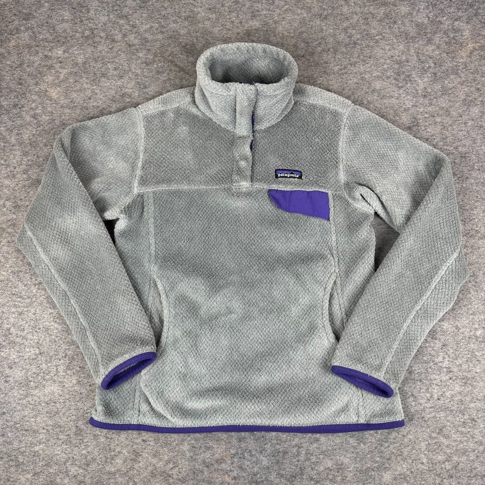 Patagonia Re-Tool Snap T Fleece Pullover Polartec 25442 Gray Womens Small S